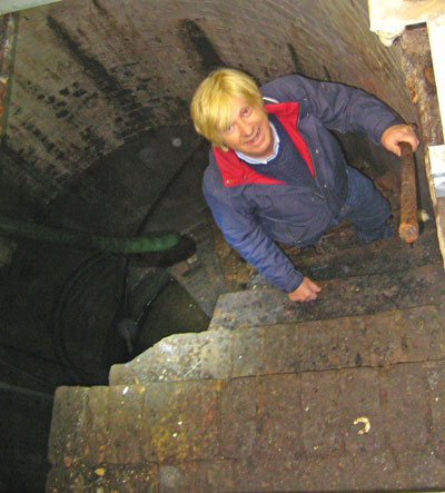 Michael descending into Hanch Tunnel
