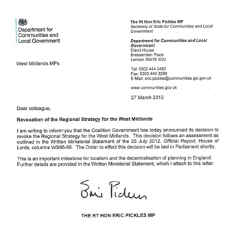 Eric Pickles Letter